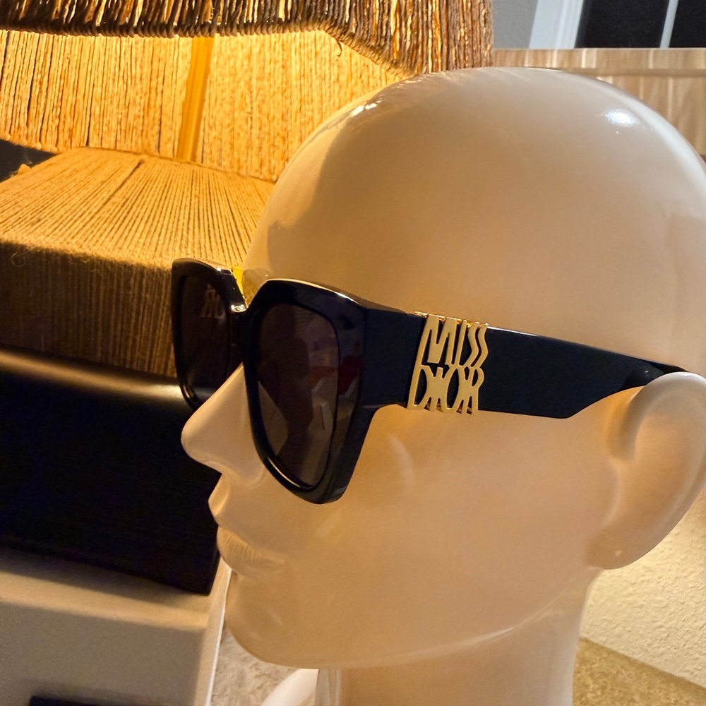 Dior Black and Gold Sunglasses - Picture 2 of 6